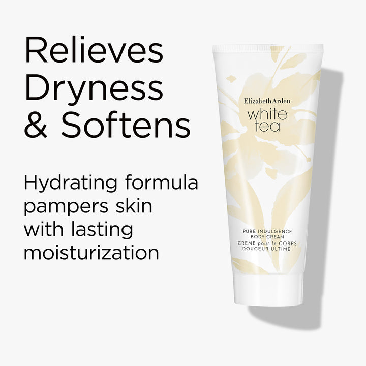 White Tea Body Cream Relieves Dryness & Softens. Hydrating formula pampers skin with lasting moisturisation