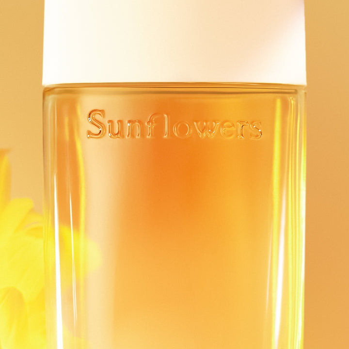 Sunflower-themed product with 'Sunflowers' branding on a yellow background
