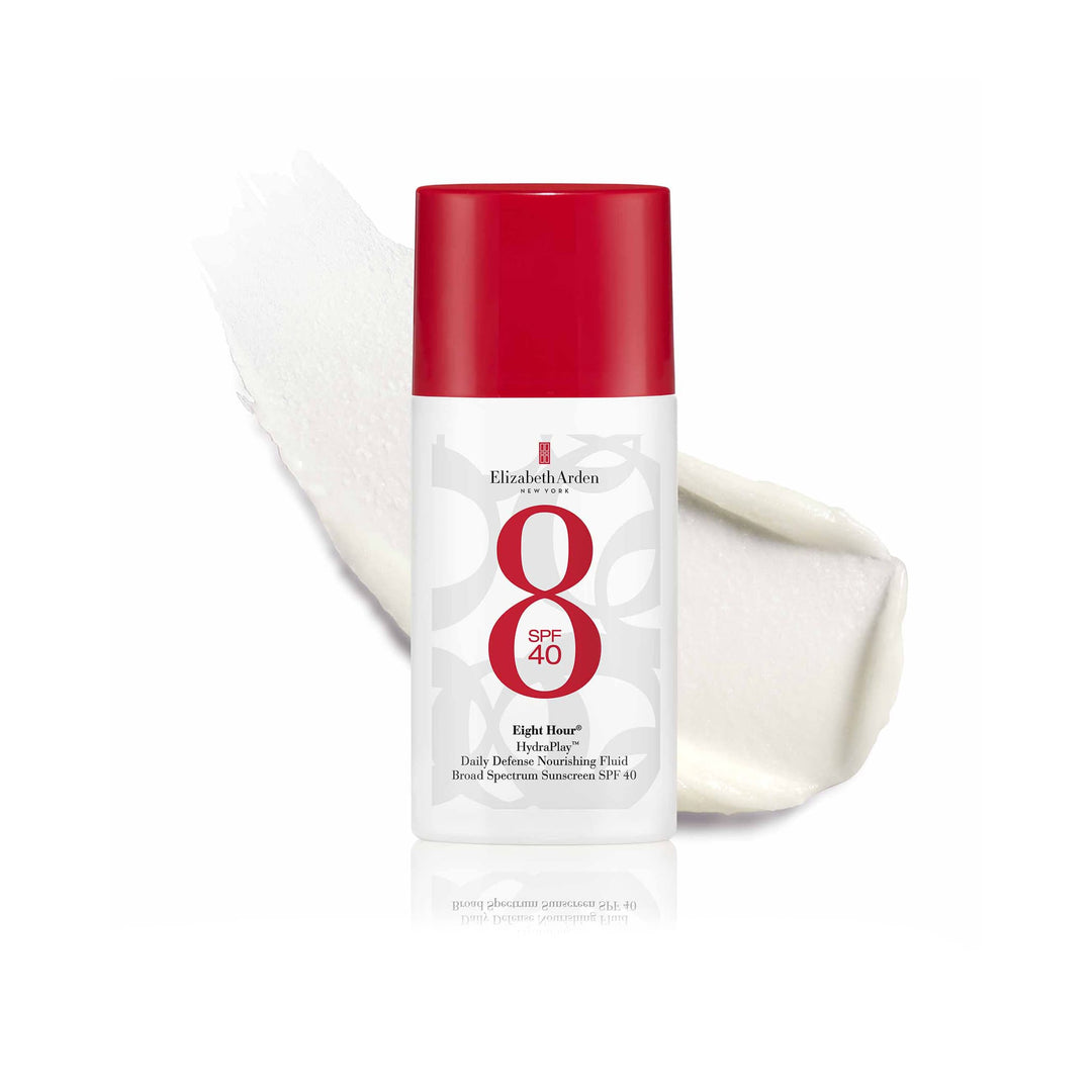 Eight Hour Hydraplay Daily Defense ourishing Fluid SPF40 with Texture Swipe