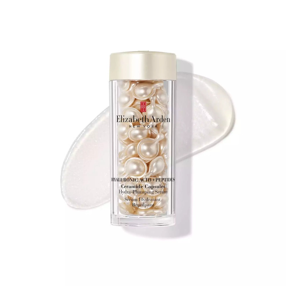 Hyaluronic Acid + Peptides Ceramide Capsules Hydra-Plumping Serum with texture