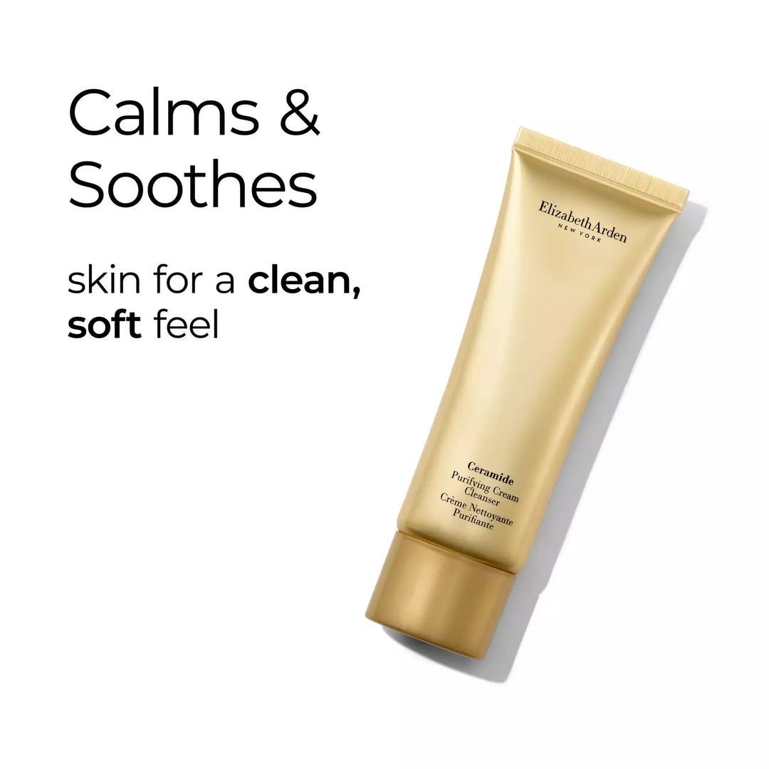 Ceramide Purifying Cream Cleanser calms and soothes skin for a clean, soft feel