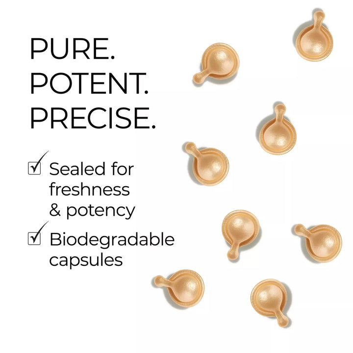 Advanced Ceramide Capsules are pure, potent and precise. They are sealed for freshness and potency. They are also biodegradable.