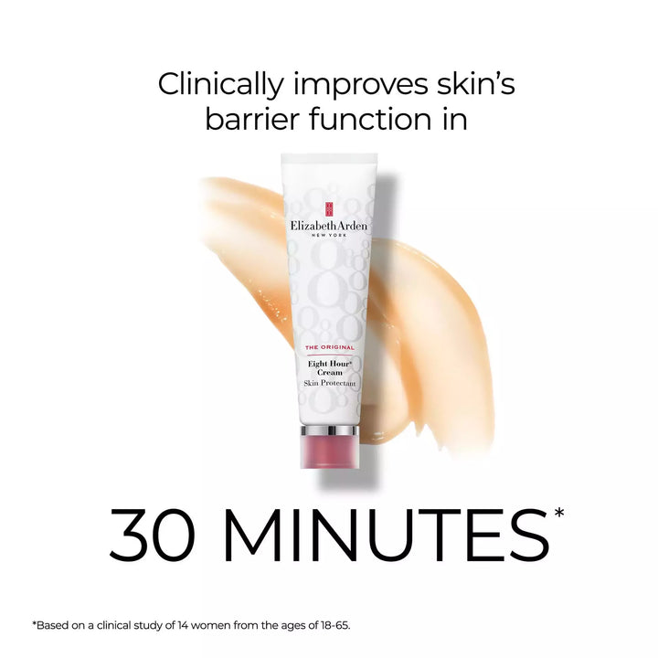 Skin Protectant clinically improves skin's barrier function in 30 minutes* *Based on a clinical study of 14 women from the ages of 18-65.