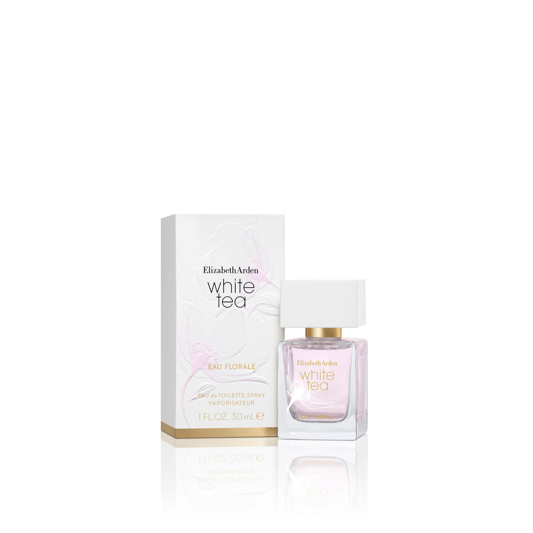 A bottle of Elizabeth Arden White Tea Eau Florale Eau De Toilette Spray 30 ml with packaging