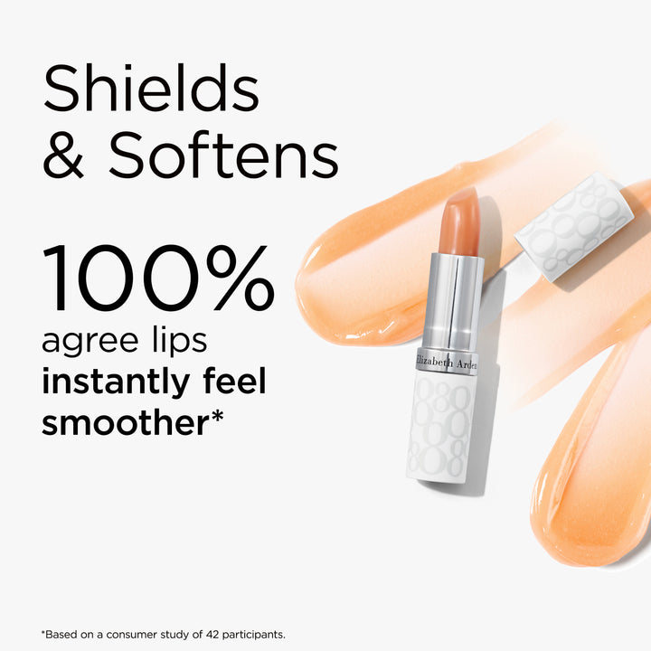 Shields & Softens. 100% agree lips feel instantly smoother*. Based on a consumer study of 42 participants.