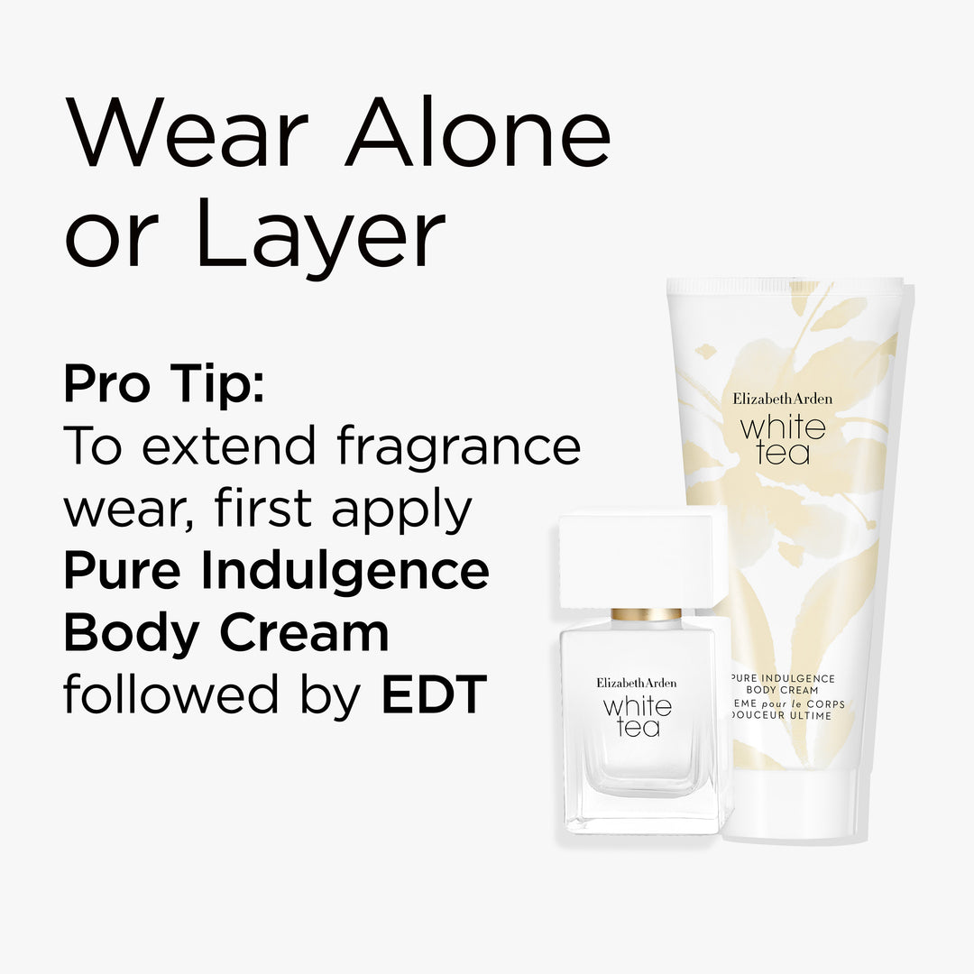 Wear alone or layer. Pro Tip: to extend fragrance wear, first apply Pure Indulgence Body Cream followed by EDT.