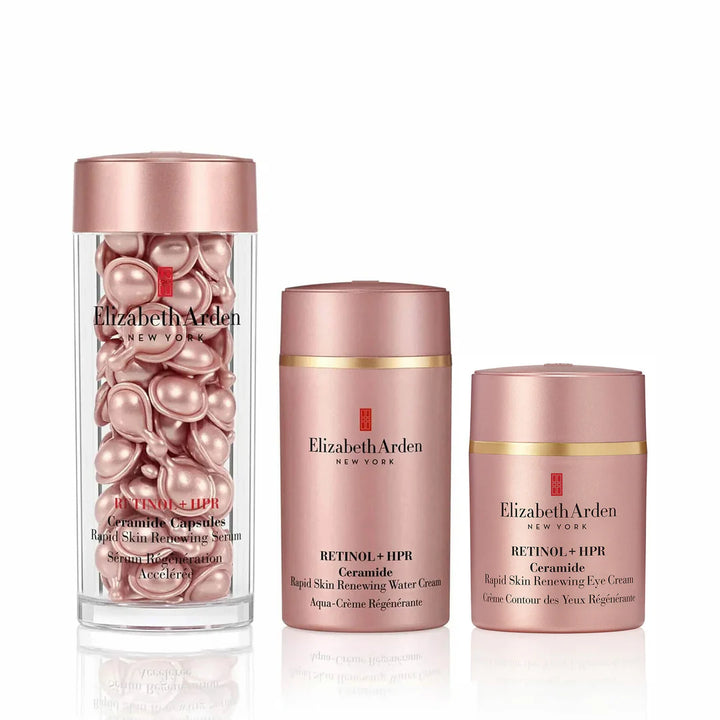 Retinol + HPR Ceramide Capsules Serum, Water Cream and Eye Cream Trio Set