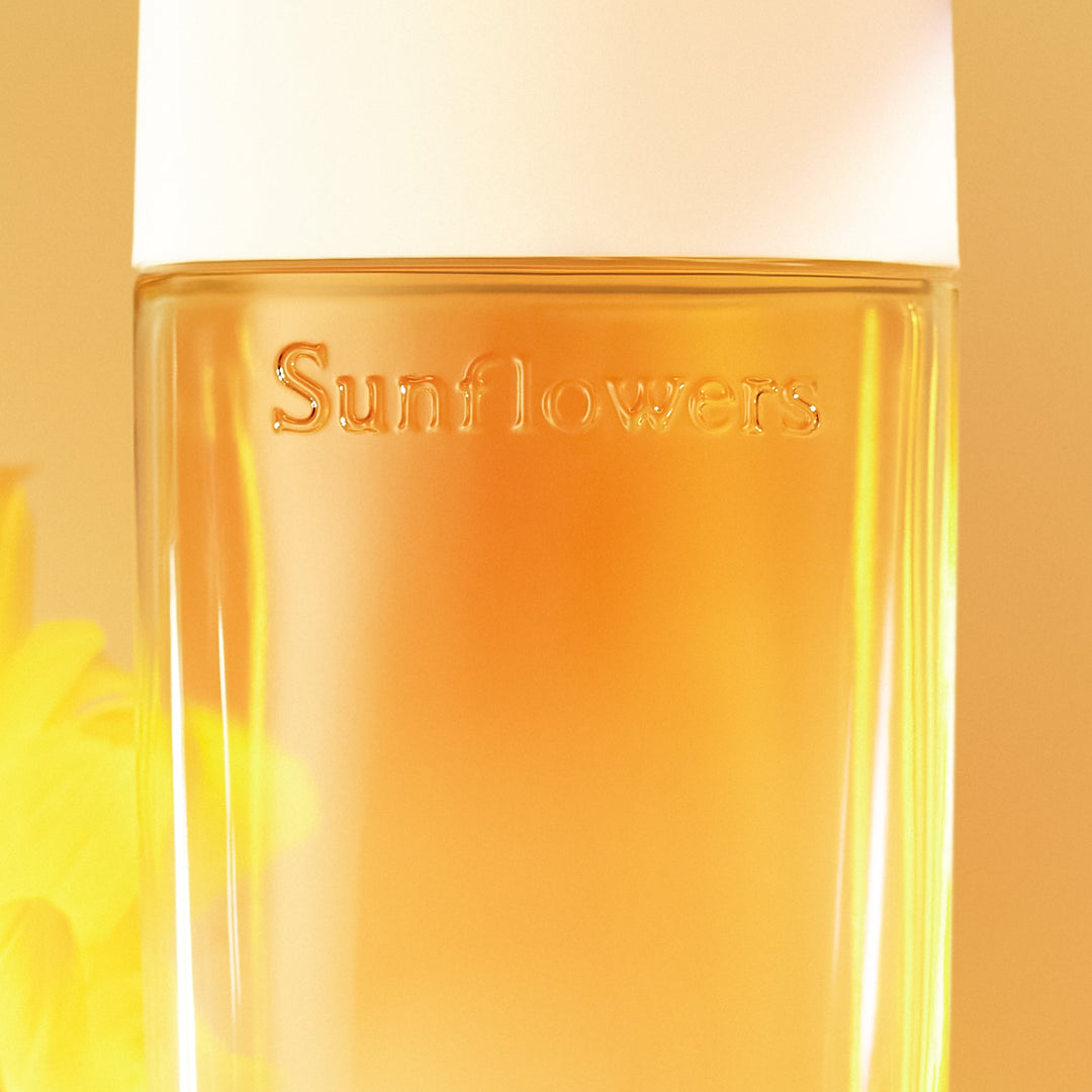Sunflower-themed product with 'Sunflowers' branding on a yellow background