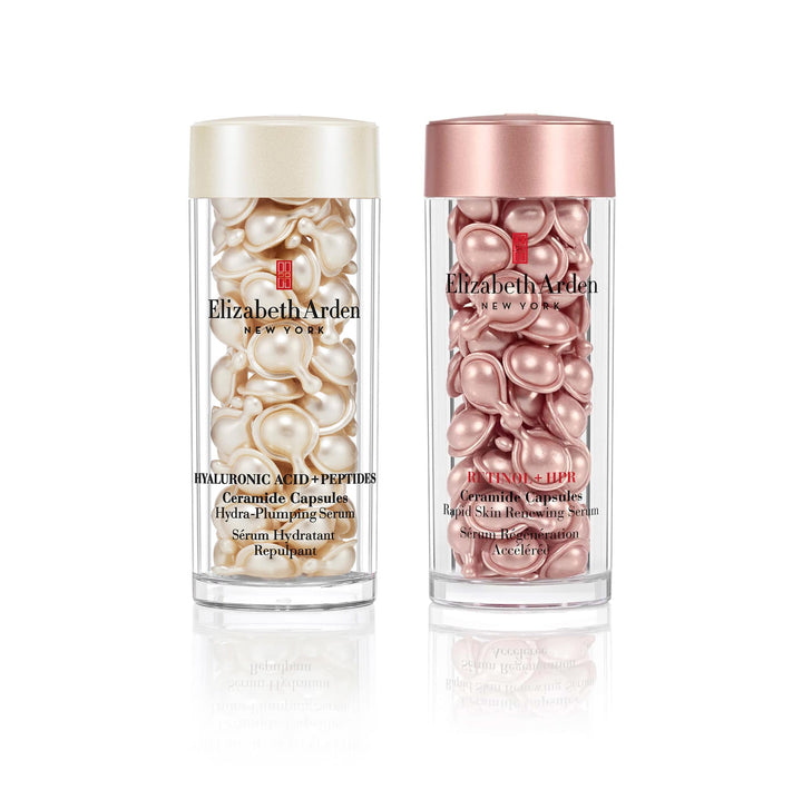 Hyaluronic Acid + Peptides and Retinol + HPR Ceramide Capsules Serum Set - 120 Piece