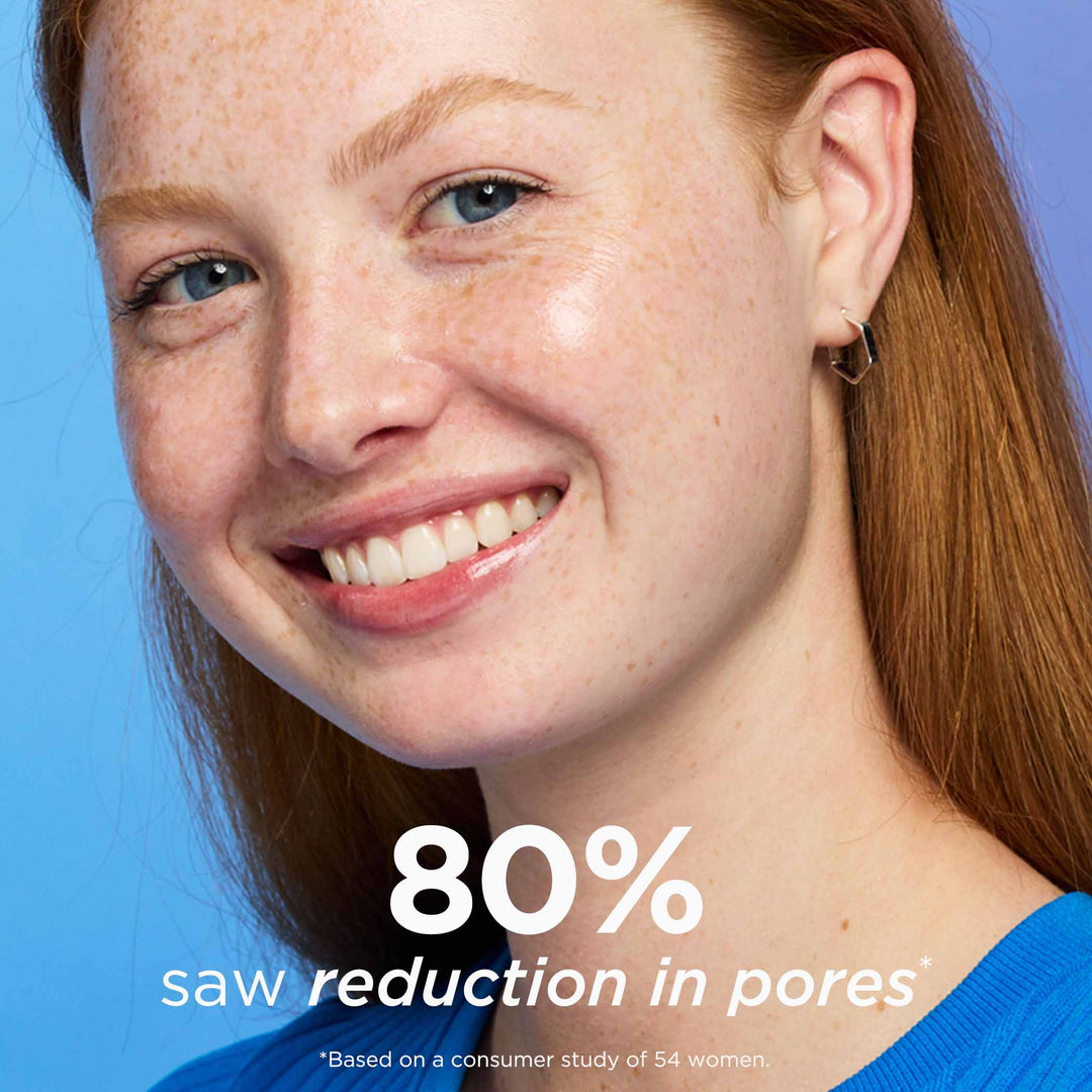 80% saw reduction in pores* *Based on a consumer study of 54 women