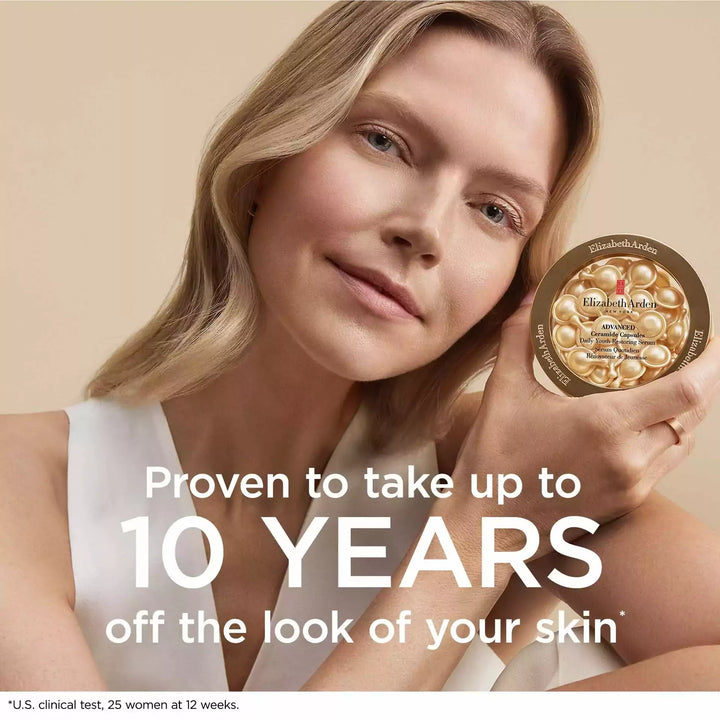 Proven to take up to 10 years off the look of your skin* *US clinical test, 25 women at 12 weeks.