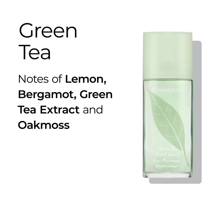 Green Tea Spray includes notes of lemon, bergamot, green tea extract and oakmoss