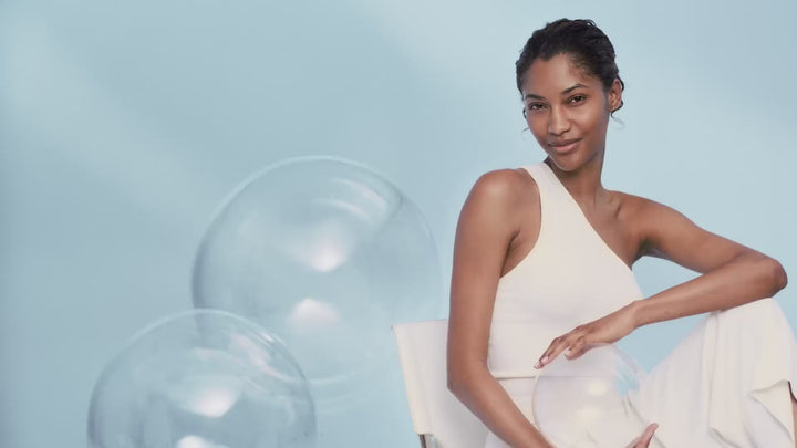 Video showing 2 models along with the new HA Capsules and Water Cream. Next Generation Hyaluronic Acid  travels through skin to restore its youthful bounce. Try them today